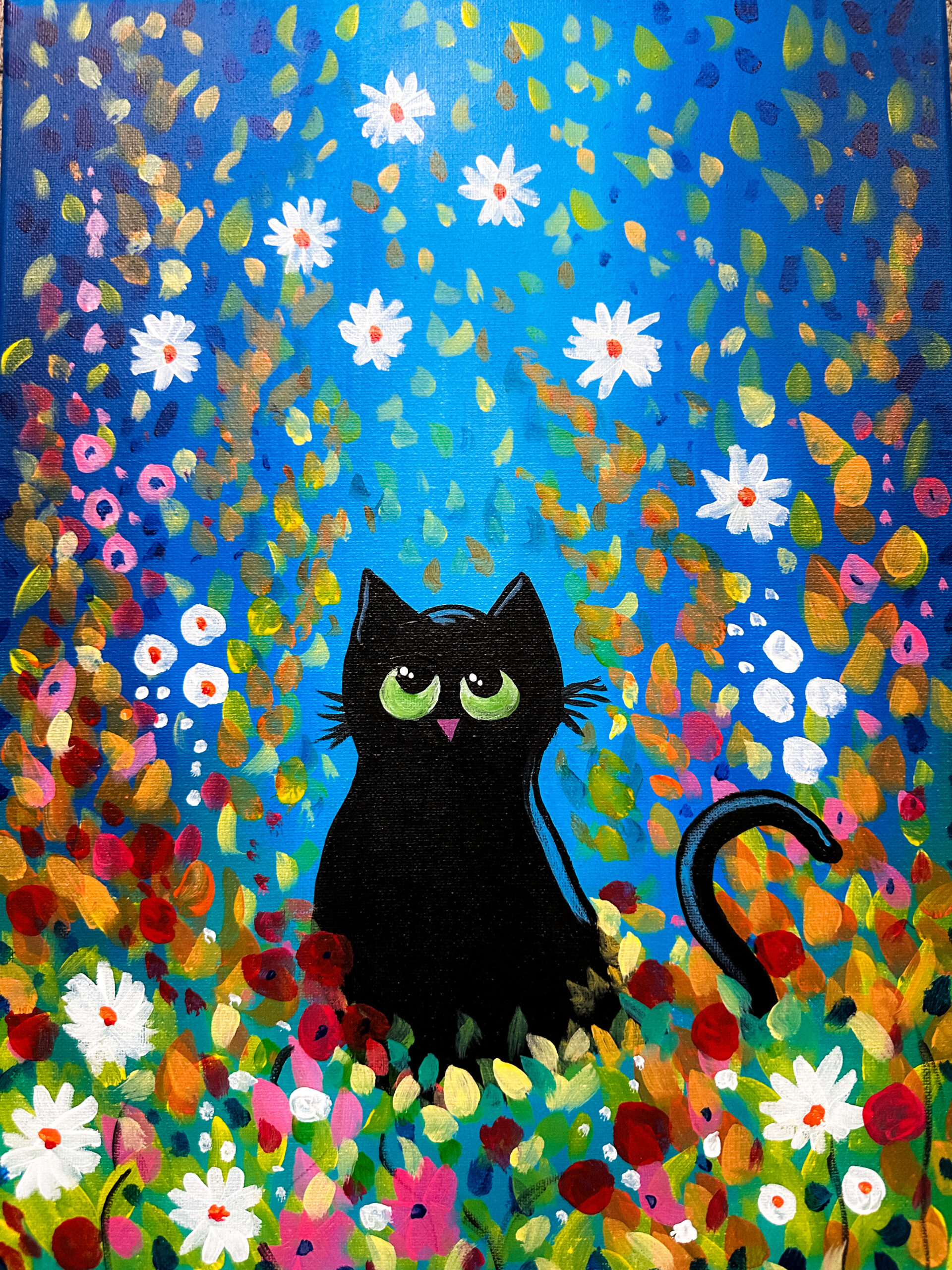 Saturday Night Paint: Spooky Garden Kitty 🐈⬛